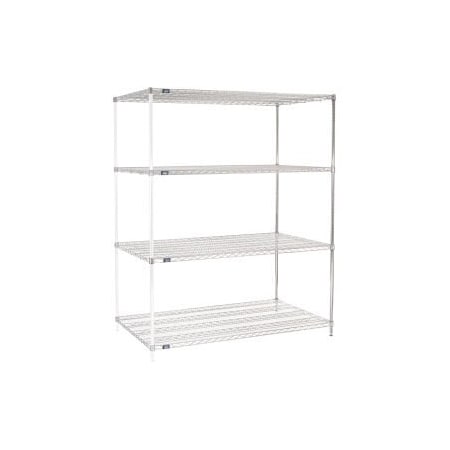 Global Equipment Nexel    Chrome Wire Shelving Add-On - 72"W x 36"D x 86"H A36728C